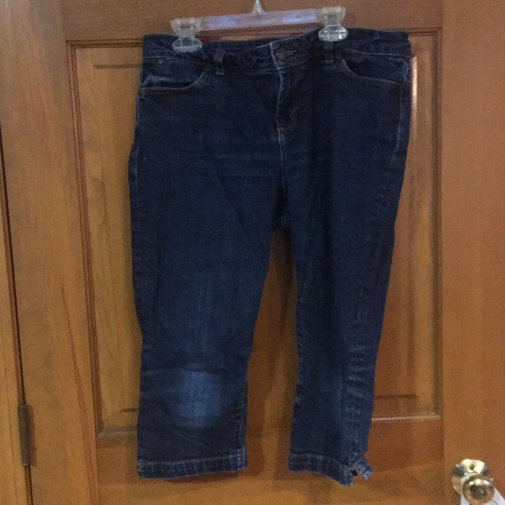 Blue jean capris
